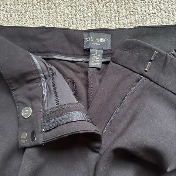 Chicos So Slimming Black Slack’s, size 2 R - Picture 4 of 12